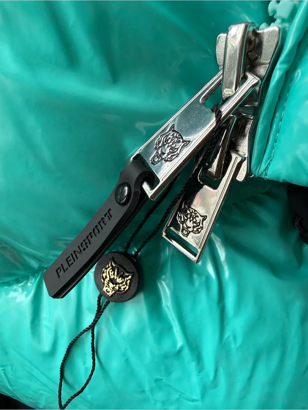 PLEIN SPORT | Phillipp Plein Teal Quilted Hooded Puffer